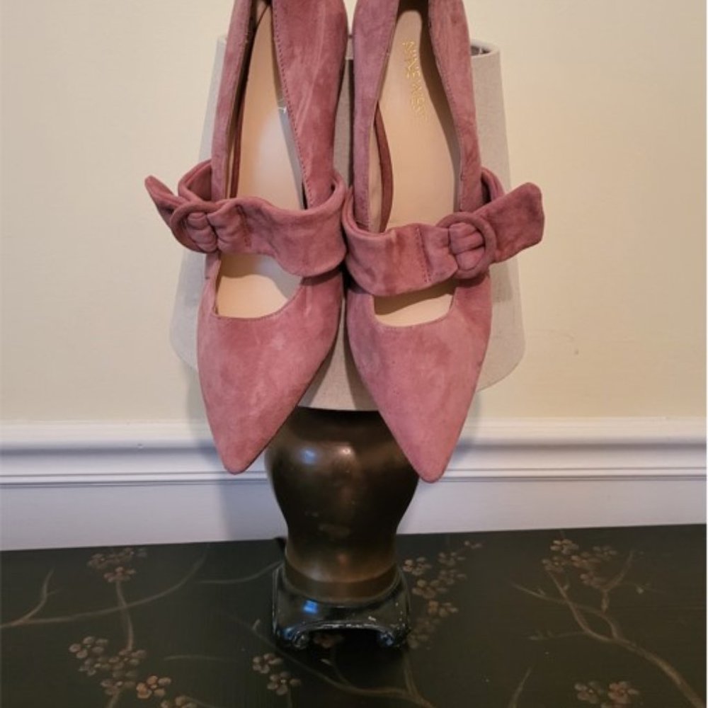 PINK SUEDE NINE WEST HEELS